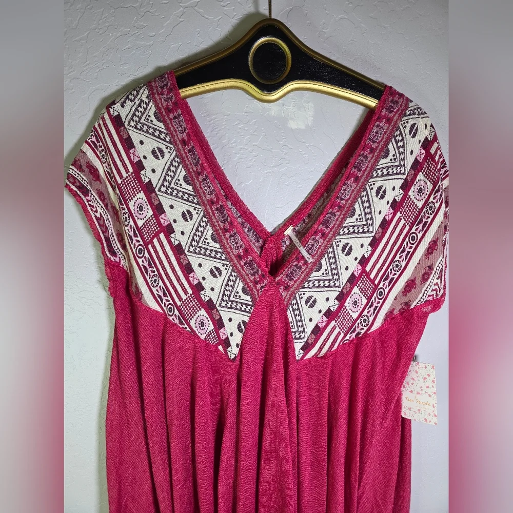 Free People We Are Golden Deep V Tunic‎ Top Size Medium